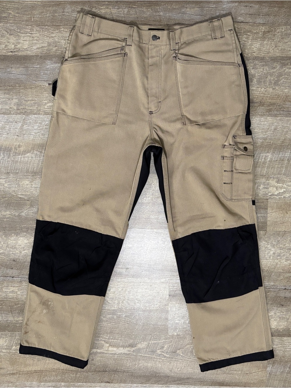 Blaklader Workwear Heavy Worker Pant 1680 Men's 38x34 Tan Black Cordura Utility